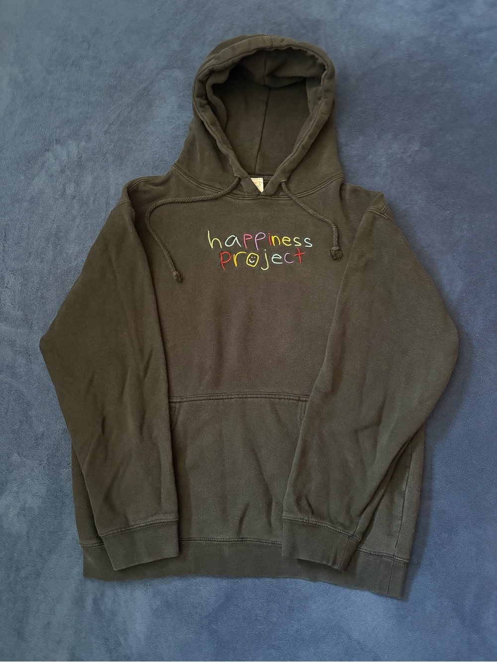 Happiness Project Men’s Black Hoodie